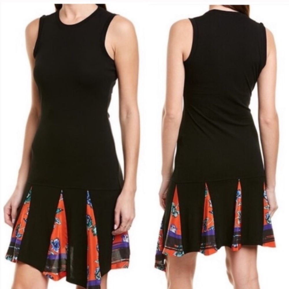 Derek Lam 10 Crosby NEW Silk-Trim Tank Dress Black Made in Portugal Size 8 - Picture 3 of 15